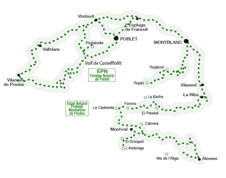 Muntanyes de Prades i el bosc de Poblet